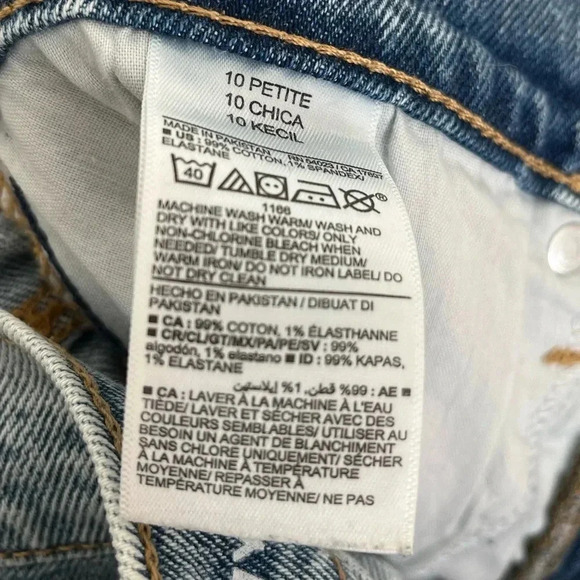 Old Navy Light Blue Distressed straght leg Jeans size 10 - Picture 8 of 9